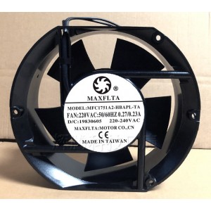 MAXFLTA MFC1751A2-HBAPL-TA 230V 0.27/0.23A 2wires Cooling Fan 