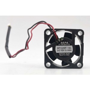 SEPA MFC25F-12L 12V 0.06A 2wires Cooling Fan