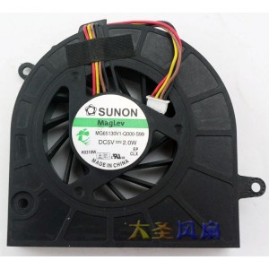 SUNON MG65130V1-Q000-S99 5V 2.0W 4wires Cooling Fan