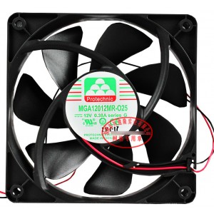 MAGIC MGA12012MR-O25 MGA12012MR-025 12V 0.38A 2wires cooling fan