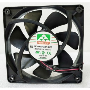 Protechnic MGA12012XR-O25 MGA12012XR-025 12V 0.52A 2wires Cooling Fan