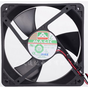 MAGIC MGA12012YB-025 MGA12012YB-O25 12V 1.2A 2wires Cooling Fan 