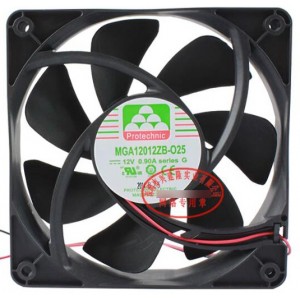 Protechnic MGA12012ZB-O25 MGA12012ZB-025 12V 0.90A 2 wires Cooling Fan