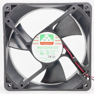 Protechnic MGA12024UB-O25 MGA12024UB-025 24V 1.0A 2wires Cooling Fan 