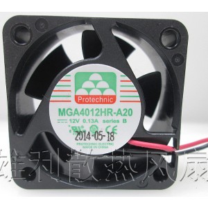 MAGIC MGA4012HR-A20 12V 0.13A 2wires Cooling Fan 
