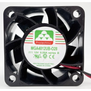 Magic MGA4012UB-O28 MGA4012UB-028 12V 0.55A 2wires Cooling Fan