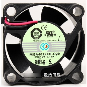MAGIC MGA4012X-O20 MGA4012X-020 12V 0.15A  2wires Cooling Fan