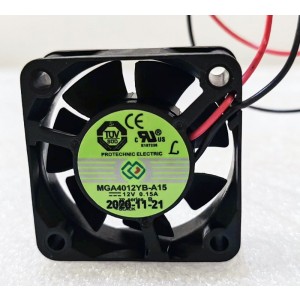 Protechnic MGA4012YB-A15 12V 0.15A 2wires Cooling Fan 