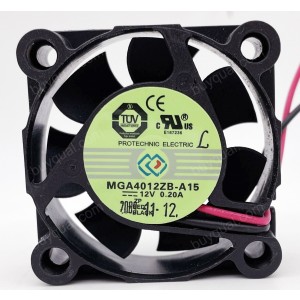 MAGIC MGA4012ZB-A15 12V 0.20A 2wires cooling fan - Original New