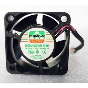 MAGIC MGA4024XB-O20 MGA4024XB-020 24V 0.13A 2wires Cooling Fan 