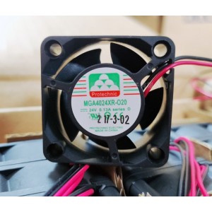 Protechnic MGA4024XR-O20 MGA4024XR-020 24V 0.13A 2wires Cooling Fan 