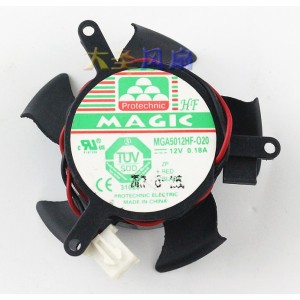 MAGIC MGA5012HF-020 MGA5012HF-O20 12V 0.18A 2wires Cooling Fan