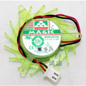 MAGIC MGA5012XB-010 MGA5012XB-O10 12V 0.19A 2wires Cooling Fan
