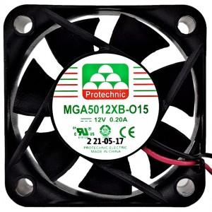 MAGIC MGA5012XB-015 MGA5012XB-O15 12V 0.20A 2wires Cooling Fan 