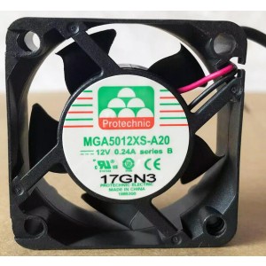 MAGIC MGA5012XS-A20 12V 0.24A 2wires Cooling Fan