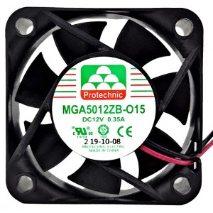 MAGIC MGA5012ZB-015 MGA5012ZB-O15 12V 0.35A 2wires Cooling Fan 