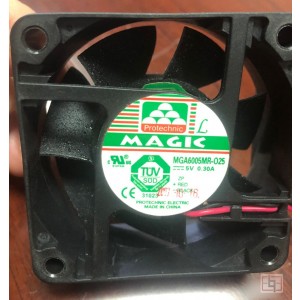 MAGIC MGA6005MR-025 MGA6005MR-O25 MGA6005MR025 MGA6005MRO25 5V 0.3A 2wires Cooling Fan 