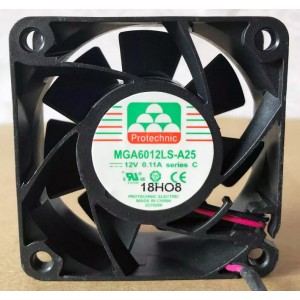 MAGIC MGA6012LS-A25 12V 0.11A 2wires Cooling Fan