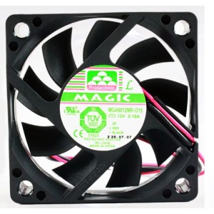 PROTECHNIC MGA6012MR-O15 MGA6012MR-015 12V 0.18A 2wires Cooling Fan