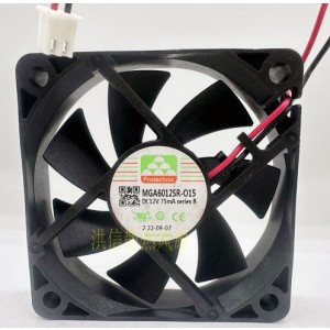 Protechnic MGA6012SR-O15 MGA6012SR-015 12V 75mA 2wires Cooling Fan 