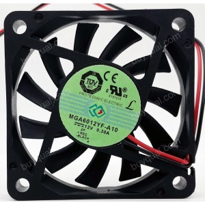 MAGIC MGA6012YF-A10 12V 0.30A 2wires Cooling Fan 