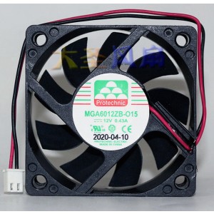 MAGIC MGA6012ZB-O15 MGA6012ZB-015 12V 0.43A 2wires Cooling Fan