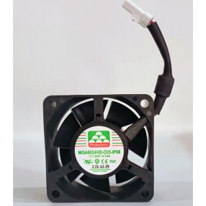 MAGIC MGA6024HB-O25-IP68 MGA6024HB-025-IP68 24V 0.14A 2wires Cooling Fan 