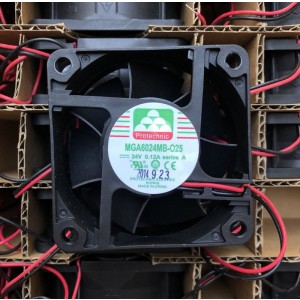 MAGIC MGA6024MB-025 MGA6024MB-O25 24V 0.12A 3wires Cooling Fan 