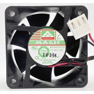 MAGIC MGA6024XR-O25 MGA6024XR-025 24V 0.17A 2wires cooling fan