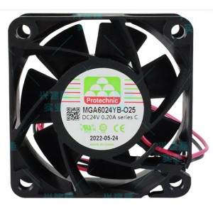 MAGIC MGA6024YB-O25 MGA6024YB-025 24V 0.2A 2wires Cooling Fan