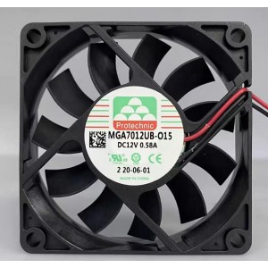Protechnic MGA7012UB-O15 MGA7012UB-015 12V 0.58A 2wires Cooling Fan