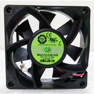 Protechnic MGA7012UB-O25 MGA7012UB-025 12V 0.76A 2wires Cooling Fan 