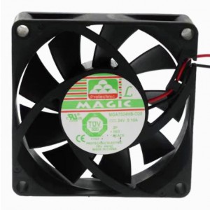 Magic MGA7024HB-O20 24V 0.16A 2wires Cooling Fan 