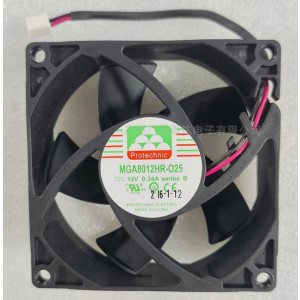 MAGIC MGA8012HR-025 MGA8012HR-O25 12V 0.24A 2wires Cooling Fan 