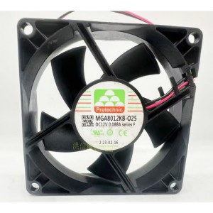 Protechnic MGA8012KB-O25 MGA8012KB-025 12V 0.088A 2wires Cooling Fan 