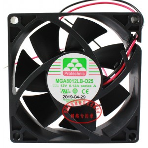 MAGIC MGA8012LB-025 MGA8012LB-O25 12V 0.12A 1.44W 2wires Cooling Fan