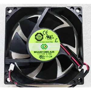 MAGIC MGA8012MS-A25 12V 0.15A 2wires cooling fan