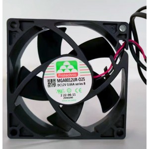 PROTECHNIC MGA8012UR-O25 MGA8012UR-025 12V 0.66A 2wires Cooling Fan
