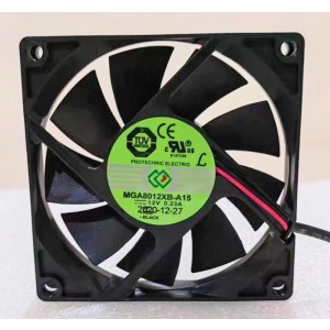 Magic MGA8012XB-A15 12V 0.2A 2wires Cooling Fan