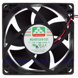 Magic MGA8012XB-O25 MGA8012XB-025 12V 0.39A 2wires Cooling Fan