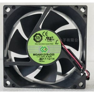 Magic MGA8012YB-O25 MGA8012YB-025 12V 0.42A 2wires Cooling Fan