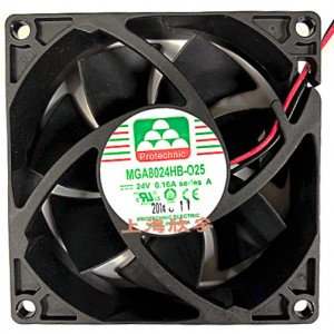 MAGIC MGA8024HB-025 MGA8024HB-O25 24V 0.16A 2wires Cooling Fan 