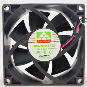 MAGIC MGA8024XB-O25 MGA8024XB-025 24V 0.23A 2wires cooling fan