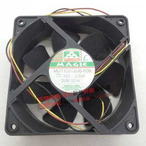 MAGIC MGT12012UB-R38 12V 2.20A 3wires Cooling Fan