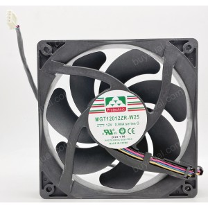 MAGIC MGT12012ZR-W25 12V 0.90A 4wires Cooling Fan