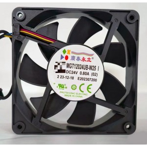 PROTECHNIC MGT12024UB-W25 24V 0.80A 4wires Cooling Fan