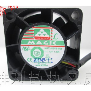 MAGIC MGT3612VB-W28 12V 1.20A 3wires Cooling Fan