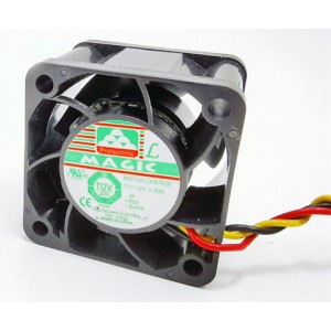 MAGIC MGT3812XB-R28 12V 0.50A 3wires cooling fan