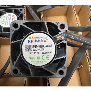 Protechnic MGT4012DB-W28 12V 4A 4wires Cooling Fan