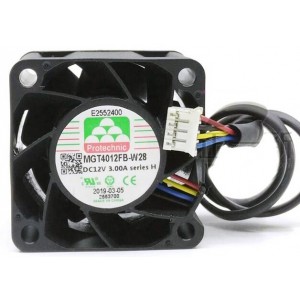 MAGIC MGT4012FB-W28 12V 3A 4wires Cooling Fan